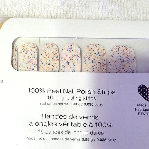 NIP Color Street Sugar High White Multi Colored Glitter Nail Polish Kit - Picture 2 of 4